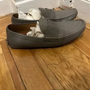 Grey Gucci loader driving shoes Gucci Suede Bamboo Tassel Mens Driver Loafers 9 Beige  main image 4